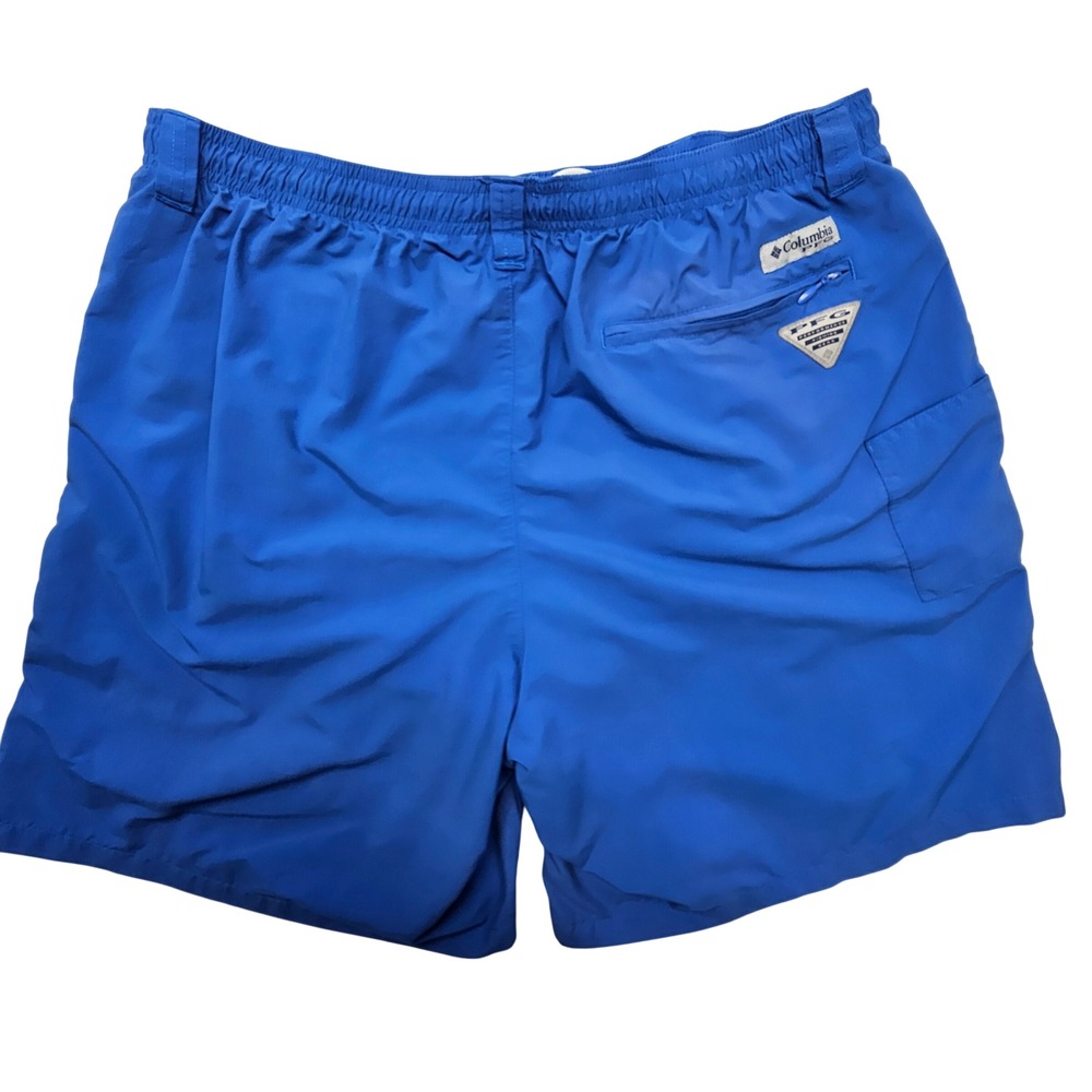 Columbia PFG Mens Blue Omni-Shade Mesh Lined Cargo Fishing Shorts XL FM4009